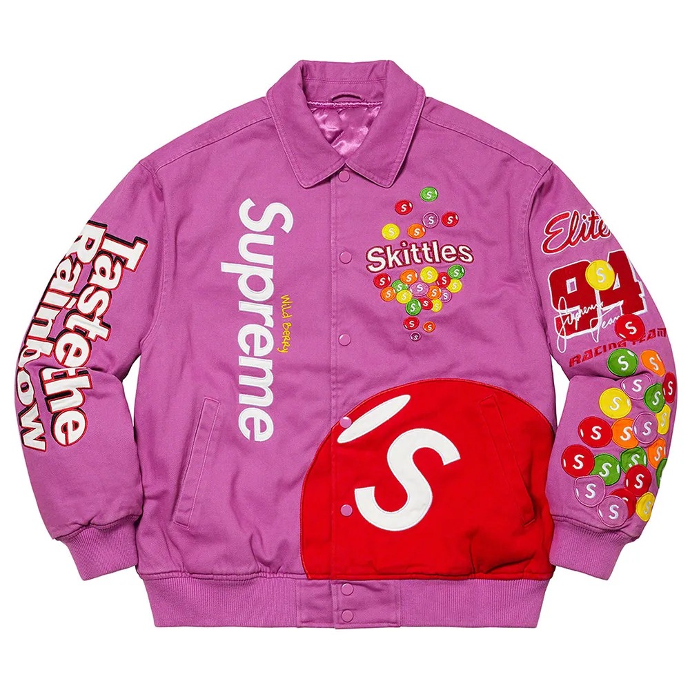 Skittle Supreme Varsity Jacket 1 Skittle Supreme Varsity Jacket - Modajacket