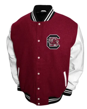 South Carolina Gamecocks Graduate Garnet and White Varsity Jacket - Modajacket