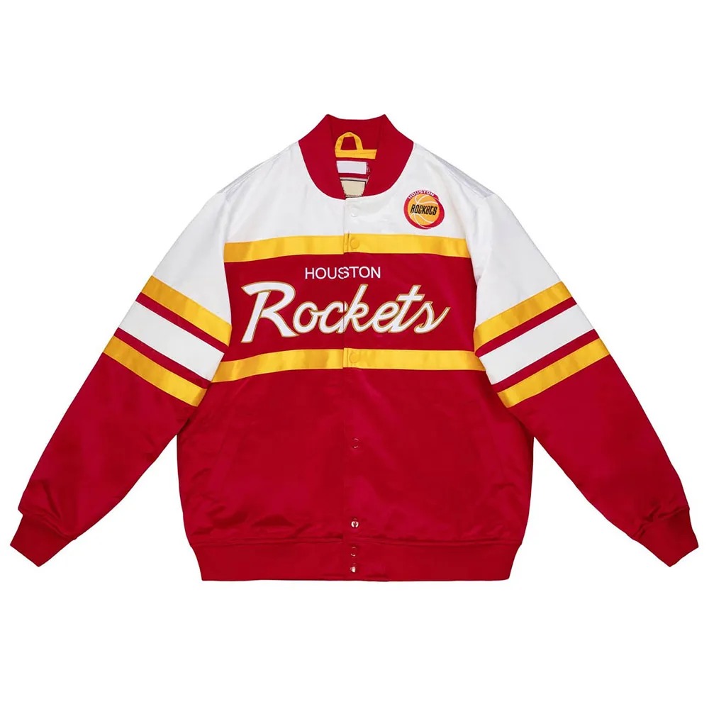 Houston Rockets Script Satin Jacket 1 Houston Rockets Script Satin Jacket - Modajacket