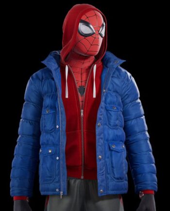 Miles Morales Spider-Man PS4 Puffer Hooded Jacket - Modajacket