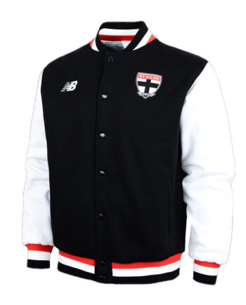 Lifestyle City St Kilda Saints Black and White Varsity Jacket - Modajacket