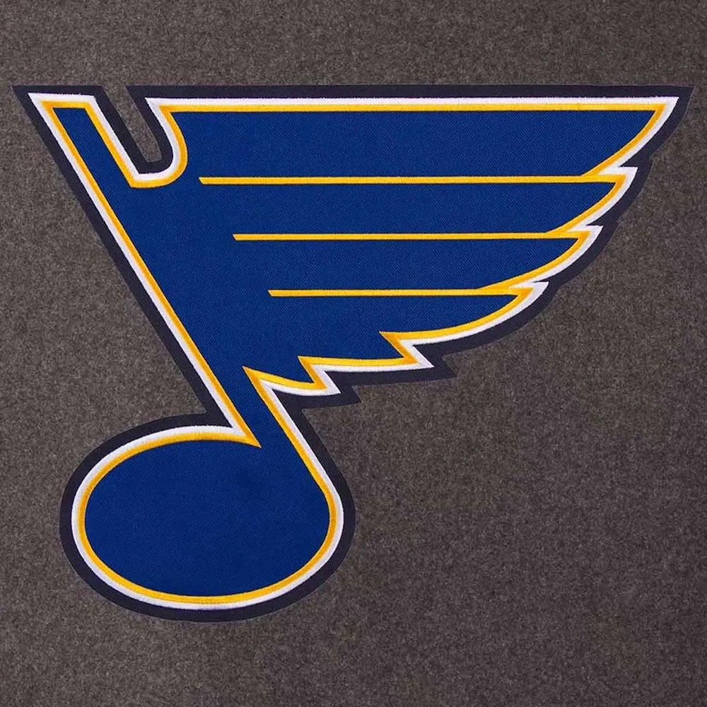 Charcoal and Navy St. Louis Blues Varsity Jacket 3 Charcoal and Navy St. Louis Blues Varsity Jacket