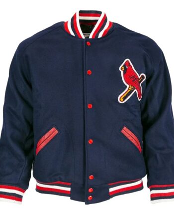 St. Louis Cardinals 1950 Navy Blue Wool Varsity Jacket - Modajacket