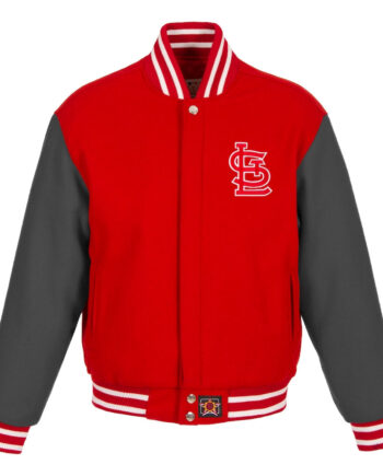 St. Louis Cardinals Embroidered Varsity Red All-Wool Jacket - Modajacket