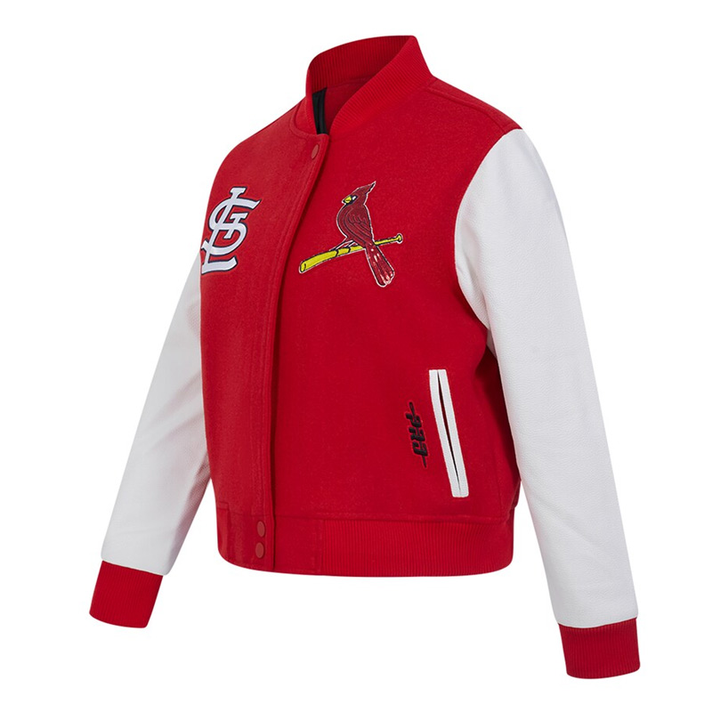 St. Louis Cardinals Game Day Classics Red Varsity Wool/Leather Jacket 3 St. Louis Cardinals Game Day Classics Red Varsity Wool/Leather Jacket