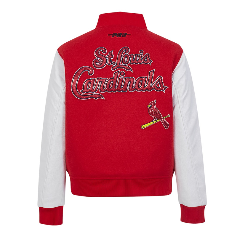 St. Louis Cardinals Game Day Classics Red Varsity Wool/Leather Jacket 2 St. Louis Cardinals Game Day Classics Red Varsity Wool/Leather Jacket
