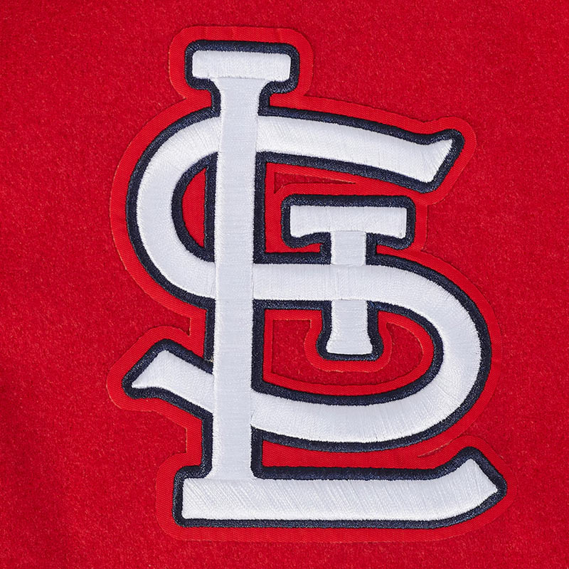 St. Louis Cardinals Game Day Classics Red Varsity Wool/Leather Jacket 7 St. Louis Cardinals Game Day Classics Red Varsity Wool/Leather Jacket