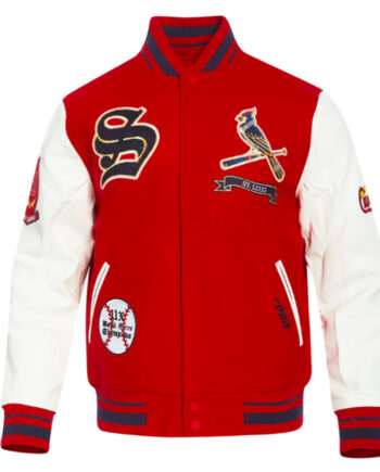 St. Louis Cardinals Prep Varsity Wool/Leather Jacket - Modajacket