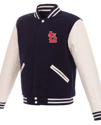 St. Louis Cardinals Navy and White Varsity Jacket - Modajacket