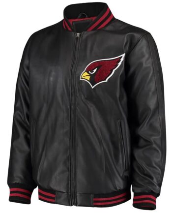 Arizona Cardinals Stiff Arm Varsity Leather Jacket - Modajacket