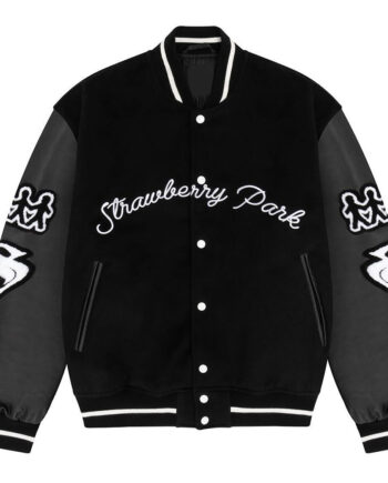 Strawberry Park Valentines Day Varsity Jacket - Modajacket