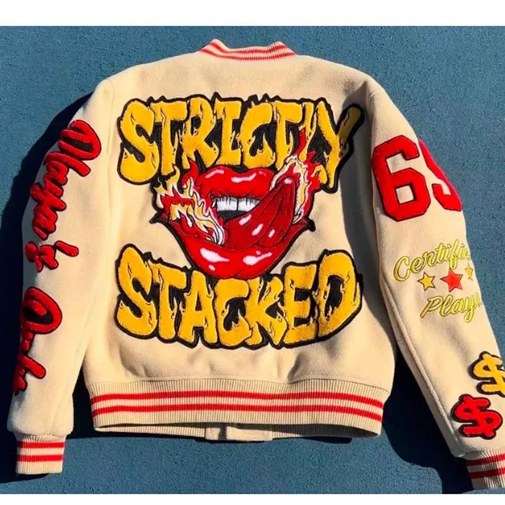 Strictly Stacked Playas Only Varsity Jacket 1 Strictly Stacked Playas Only Varsity Jacket - Modajacket