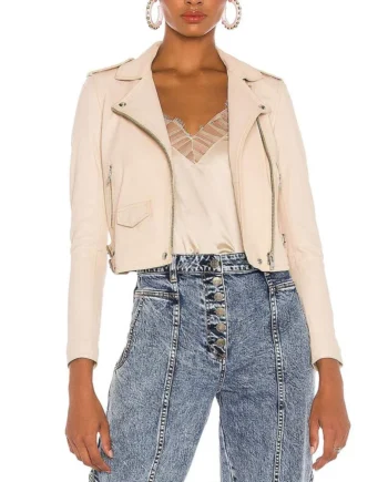 The Bold Type Meghann Fahy White Leather Jacket - Modajacket