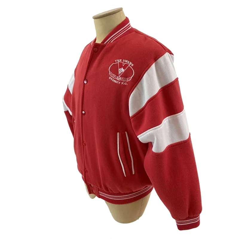 Sydney Swans Red Full-Snap Varsity Wool Jacket 3 Sydney Swans Red Full-Snap Varsity Wool Jacket