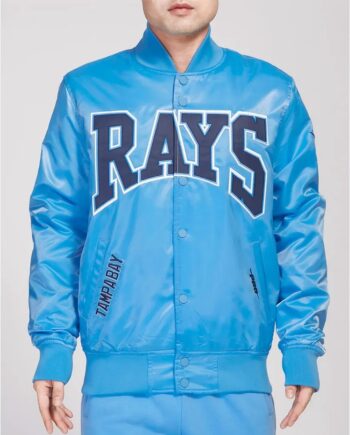 Tampa Bay Rays Crest Emblem University Blue Jacket - Modajacket