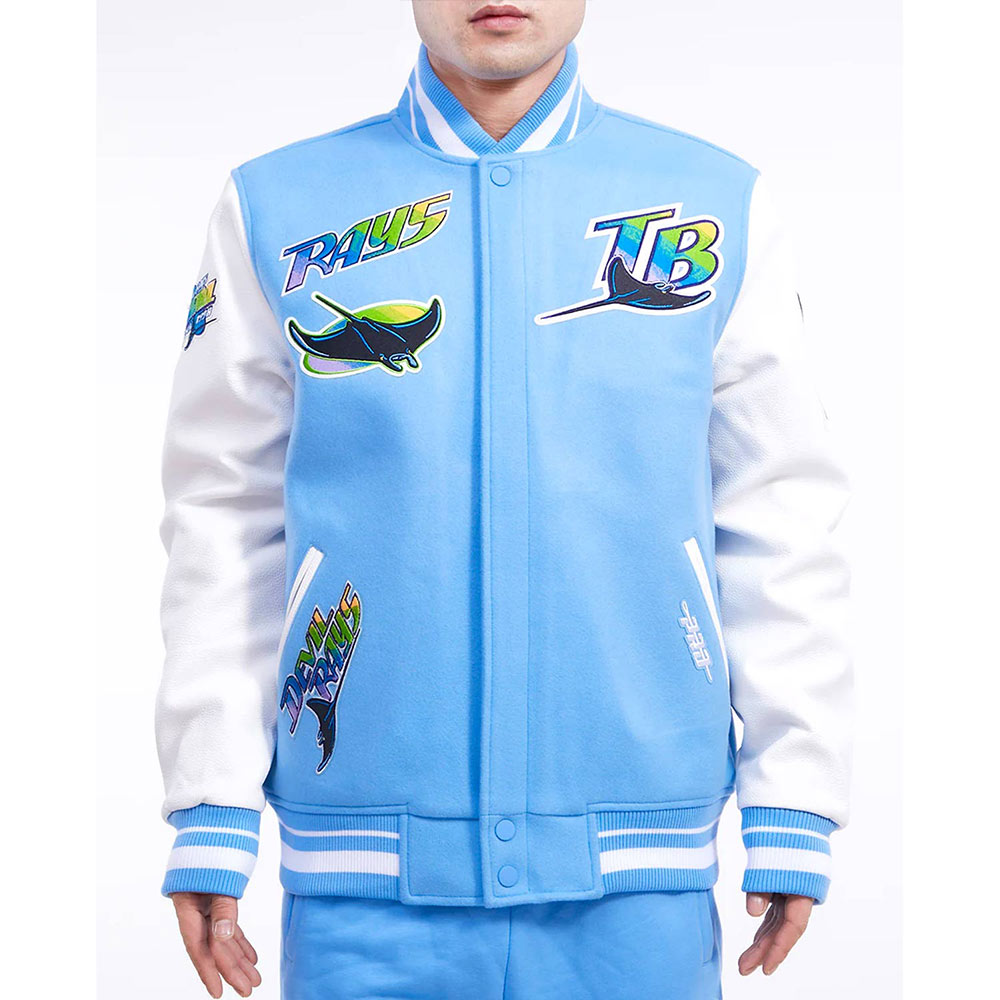 Tampa Devil Rays Retro Classic Rib Varsity Jacket 2 Tampa Devil Rays Retro Classic Rib Varsity Jacket