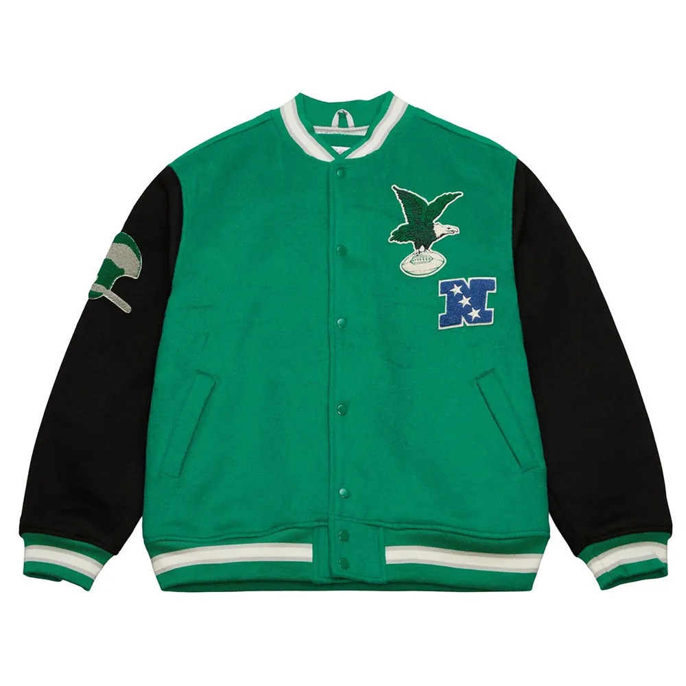 Philadelphia Eagles Team Legacy Varsity Jacket 1 Philadelphia Eagles Team Legacy Varsity Jacket - Modajacket