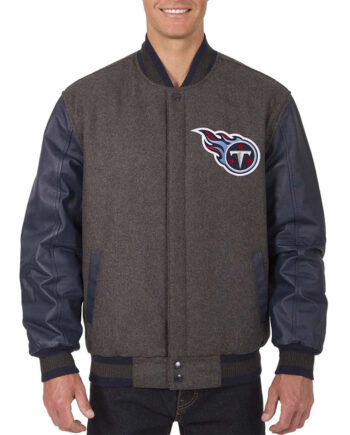 Charcoal/Navy Tennessee Titans Varsity Jacket - Modajacket