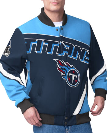 Tennessee Titans Maximum Racing Navy Jacket - Modajacket
