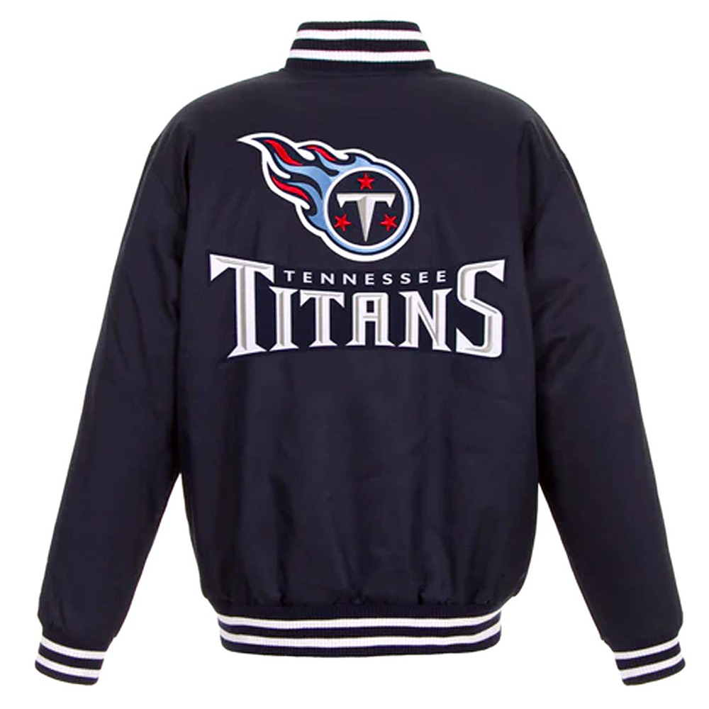 Tennessee Titans Navy Blue Varsity Wool Jacket 2 Tennessee Titans Navy Blue Varsity Wool Jacket