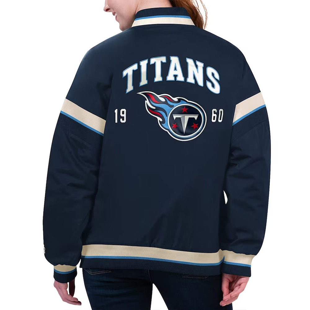 Tennessee Titans Tournament Navy Varsity Jacket 2 Tennessee Titans Tournament Navy Varsity Jacket