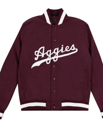 Coaches Texas A&M Aggies Maroon Baseball Jacket - Modajacket
