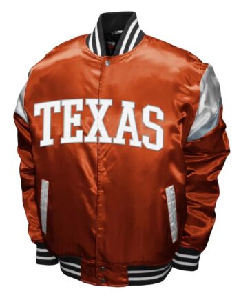 Texas Longhorns Power Burnt Orange Satin Jacket - Modajacket