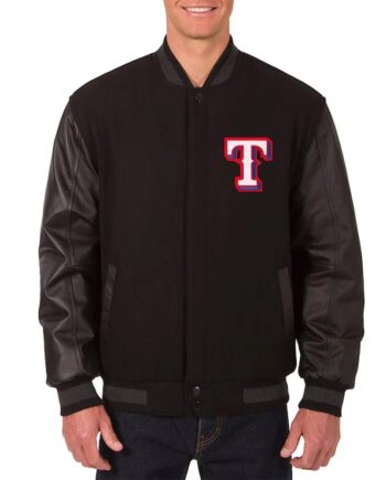 Texas Rangers Varsity Black Jacket - Modajacket