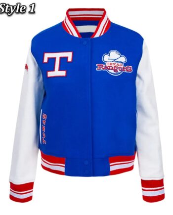 Retro Classic Rib Texas Rangers Varsity Jacket - Modajacket
