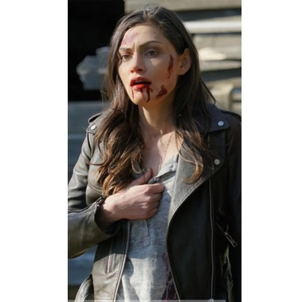 The Originals S03 Phoebe Tonkin Leather Jacket 2 The Originals S03 Phoebe Tonkin Leather Jacket