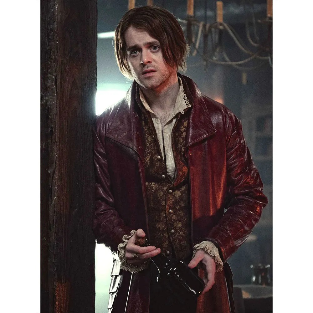 The Witcher Joey Batey Maroon Coat 1 The Witcher Joey Batey Maroon Coat - Modajacket