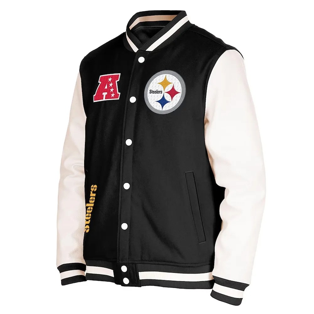 Pittsburgh Steelers Third Down Varsity Jacket 1 Pittsburgh Steelers Third Down Varsity Jacket - Modajacket