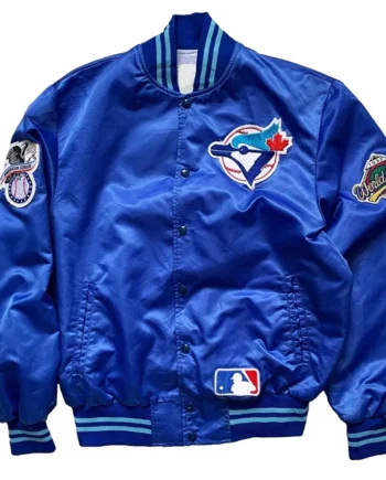 90s Toronto Blue Jays Blue Satin Jacket - Modajacket