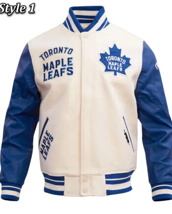 Toronto Maple Leafs Retro Classic Rib Varsity Jacket - Modajacket