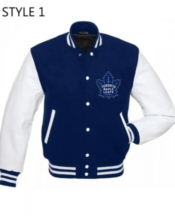 Toronto Maple Leafs NHL Letterman Blue and White Jacket - Modajacket