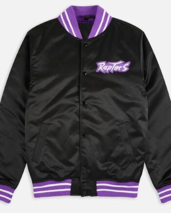 Toronto Raptors Black Satin Jacket - Modajacket