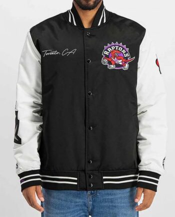 Toronto Raptors Team Origins Varsity Satin Jacket - Modajacket