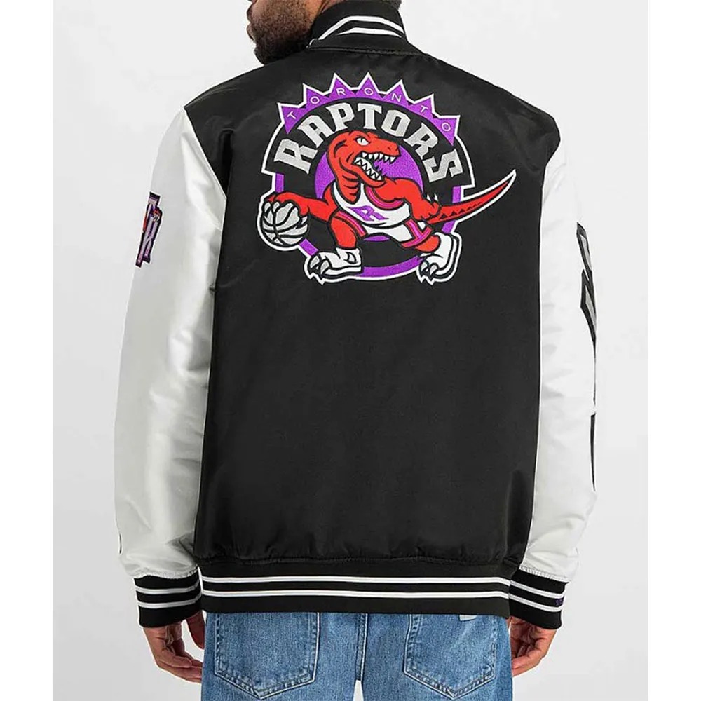 Toronto Raptors Team Origins Varsity Satin Jacket 2 Toronto Raptors Team Origins Varsity Satin Jacket
