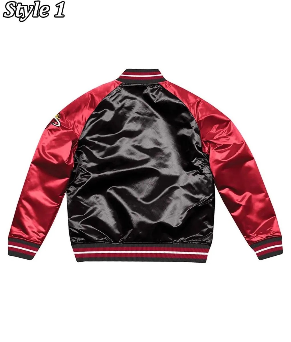 Tough Season Miami Heat Varsity Satin Jacket 2 Tough Season Miami Heat Varsity Satin Jacket