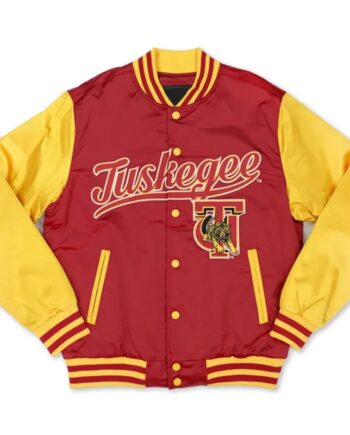 Tuskegee University Red and Gold Vintage Baseball Jacket - Modajacket