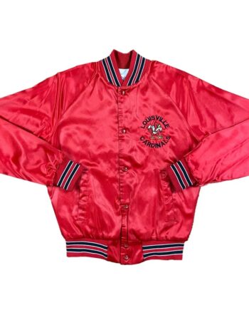 90s Louisville Cardinals Red Satin Jacket - Modajacket