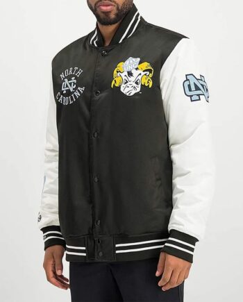 University of North Carolina Tar Heels White and Black Jacket - Modajacket