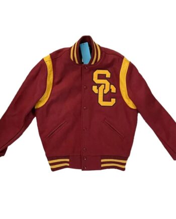 USC Trojans Maroon Letterman Wool Jacket - Modajacket