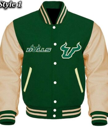 South Florida Bulls Green Varsity Jacket - Modajacket