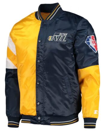 Utah Jazz 75th Anniversary Satin Jacket - Modajacket