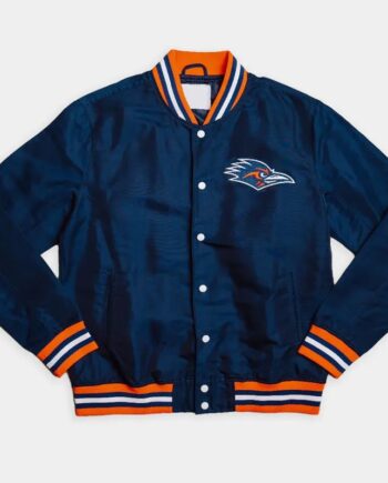 UTSA Roadrunners Script Navy Bomber Jacket - Modajacket