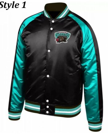 Vancouver Grizzlies Varsity Aqua Green and Black Jacket - Modajacket