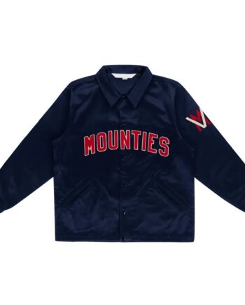 Vancouver Mounties Navy Satin Baseball Jacket - Modajacket