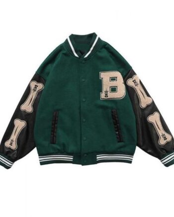 Skeleton Bad To The Bone Varsity Jacket - Modajacket