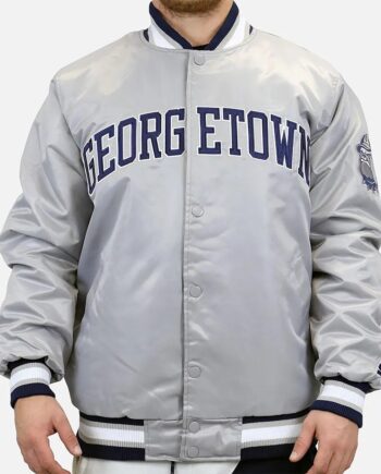 Gray Villa Georgetown Hoyas Team Bomber Jacket - Modajacket